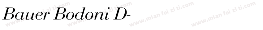 Bauer Bodoni D字体转换